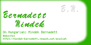 bernadett mindek business card